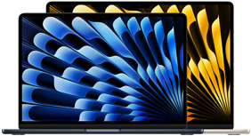 صورة أمامية لجهاز MacBook&nbsp;Air موديل 13&nbsp;إنش وموديل 15&nbsp;إنش