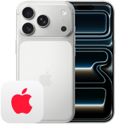 جنباً إلى جنب، iPhone&nbsp;17&nbsp;Pro، الجزء الخلفي الخارجي، نظام كاميرات&nbsp;Pro‏، 3&nbsp;عدسات، ميكروفون، فلاش، iPhone&nbsp;17&nbsp;Pro، الجزء الأمامي الخارجي بتصميم كله شاشة