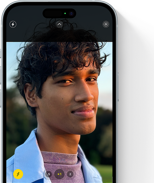 iPhone&nbsp;15 يعرض نمط صور بروتريه
