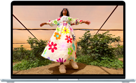 جهاز MacBook Air يعرض شاشة ريتنا ليكويد