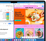 جهاز MacBook Air مع تطبيقات متعددة مفتوحة