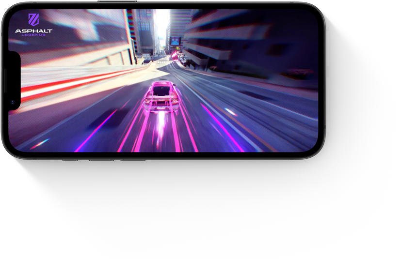 iPhone 17e showing a racing game being played